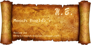 Mesch Boglár névjegykártya